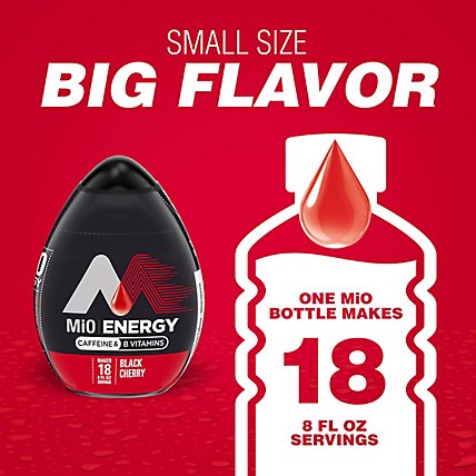 MiO Energy Black Cherry Liquid Water Enhancer with Caffeine & B Vitamins Bottle - 1.62 Fl. Oz. - Image 7