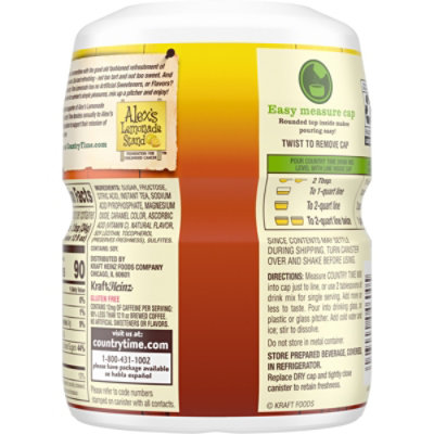 Country Time Half & Half Lemonade Iced Tea Naturally Flavored Powdered Drink Mix Canister - 19 Oz - Image 3