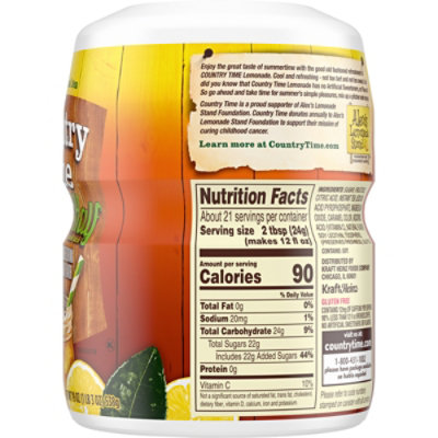 Country Time Half & Half Lemonade Iced Tea Naturally Flavored Powdered Drink Mix Canister - 19 Oz - Image 7