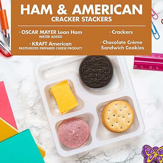 Lunchables Lunch Combinations Cracker Stackers Ham & American - 3.4 Oz