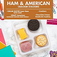 Lunchables Ham & American Cheese Cracker Stackers Snack Kit with Chocolate Cookies Tray - 3.4 Oz - Image 1