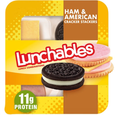  Lunchables Lunch Combinations Cracker Stackers Ham & American - 3.4 Oz 