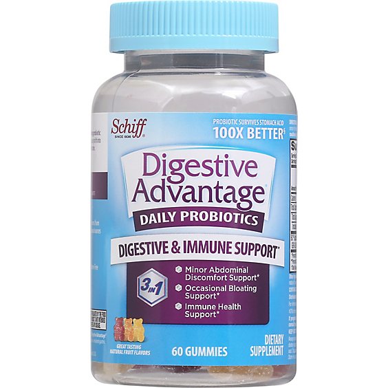 Digestive Advantage Dietary Supplement Probiotic Gummies - 60 Count