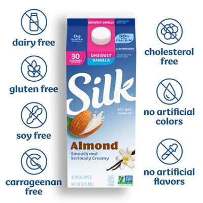 Silk Unsweetened Vanilla Almond Milk - 64 Fl. Oz. - Image 5