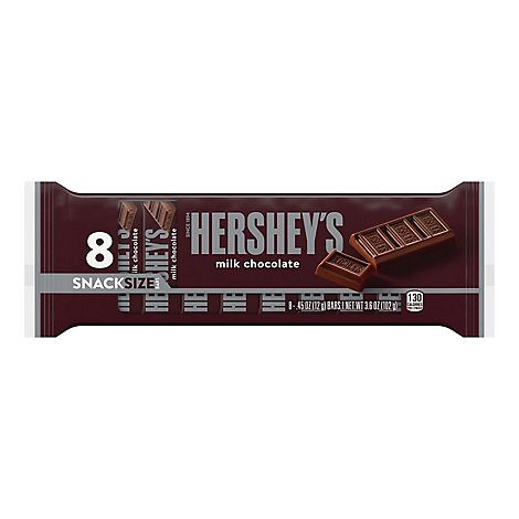 HERSHEYS Milk Chocolate Bars Snack Size - 8-0.45 Oz