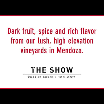 The Show Malbec Organic Red Wine Bottle - 750 Ml - Image 2