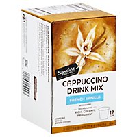 Signature SELECT Coffee Pods Single Serve Cappuccino Drink Mix French Vanilla - 12-0.53 Oz - Image 1