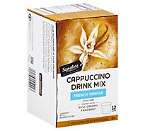 Signature SELECT Coffee Pods Single Serve Cappuccino Drink Mix French Vanilla - 12-0.53 Oz