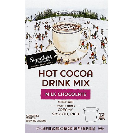 Signature SELECT Cocoa Hot Pods Milk Chocolate - 12-0.53 Oz - Image 2