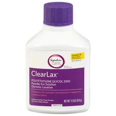 Signature Select/Care ClearLax Powder For Solution Polyethylene Glycol 3350 Osmotic Laxative - 17.9 Oz - Image 4