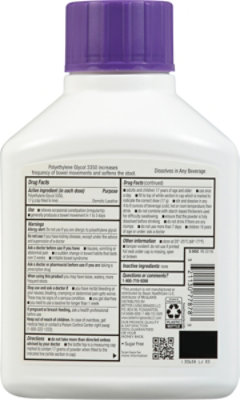 Signature Select/Care ClearLax Powder For Solution Polyethylene Glycol 3350 Osmotic Laxative - 17.9 Oz - Image 4