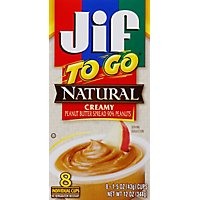 Jif To Go Natural Peanut Butter Creamy Low Sodium - 8-1.5 Oz - Image 2