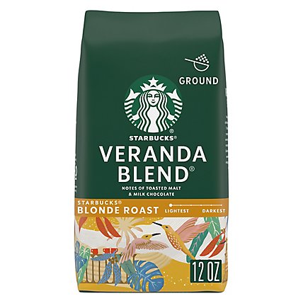 Starbucks Veranda Blend 100% Arabica Blonde Roast Ground Coffee Bag - 12 Oz - Image 1