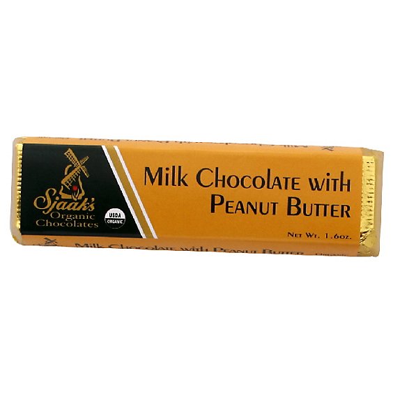Sjaaks Milk Chocolate With Peanut Butter - 1.75 Oz