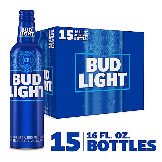Bud Light Beer In Bottles - 15-16 Fl. Oz.