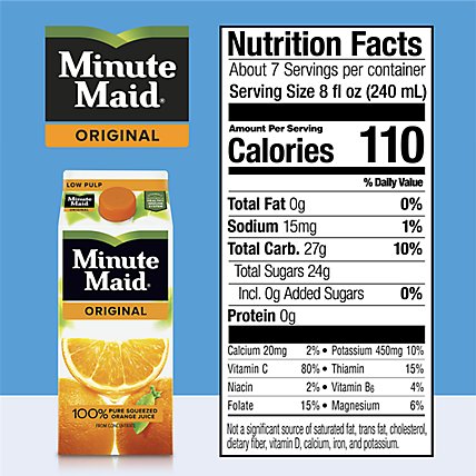 Minute Maid Juice Orange Original Carton - 59 Fl. Oz.