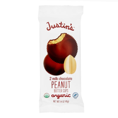 Justins Organic Peanut Butter Cups Milk Chocolate - 1.4 Oz