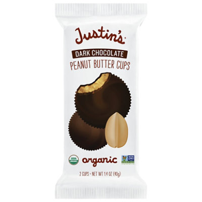 Justins Organic Peanut Butter Cups Dark Chocolate - 1.4 Oz - Image 1