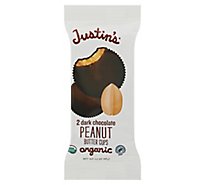 Justins Organic Peanut Butter Cups Dark Chocolate - 1.4 Oz