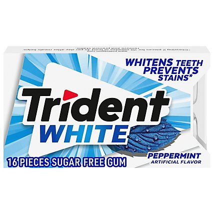 Trident Gum Sugar Free White Peppermint - 16 Count - Image 1