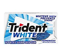 Trident Gum Sugar Free White Peppermint - 16 Count