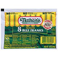 Nathan's Famous Skinless Beef Hot Dogs - 12 Oz - Image 2
