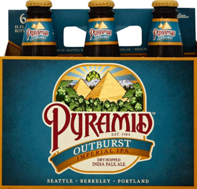 Pyramid Beer Imperial IPA Outburst In Bottles 8.5% ABV - 6-12 Fl. Oz. - Image 2