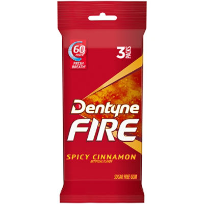 Dentyne Fire Gum Sugar Free Spicy Cinnamon Pack - 3-16 Count - Image 1
