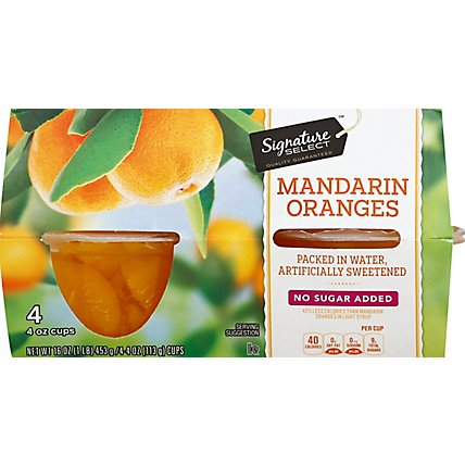 Signature SELECT Mandarin Oranges No Sugar Added Cups - 4-4 Oz - Image 2