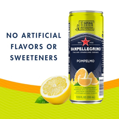 Sanpellegrino Pompelmo Sparkling Fruit Beverage Can - 24-11.15 Fl. Oz. - Image 5