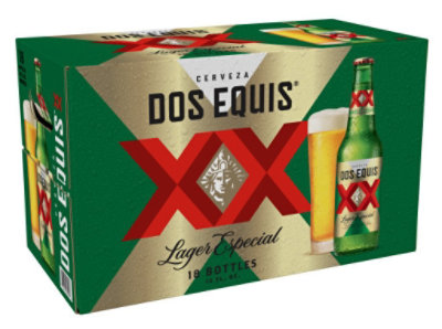 Dos Equis Lager Bottles - 18-12 Fl. Oz. - Image 1