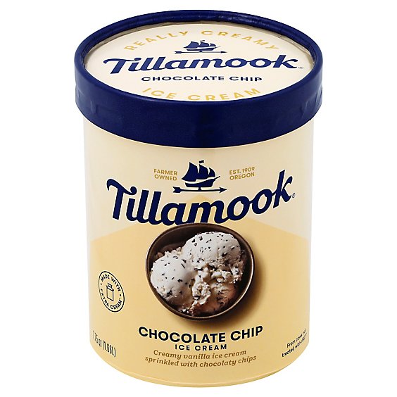 Tillamook Vanilla Chocolate Chip Ice Cream - 1.75 Quart