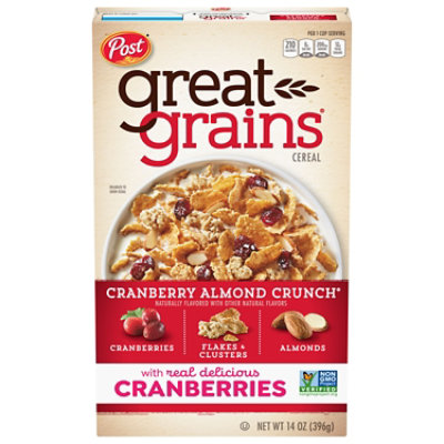 Post Great Grains Cranberry Almond Crunch Whole Grain Breakfast Cereal - 14 Oz - Image 3