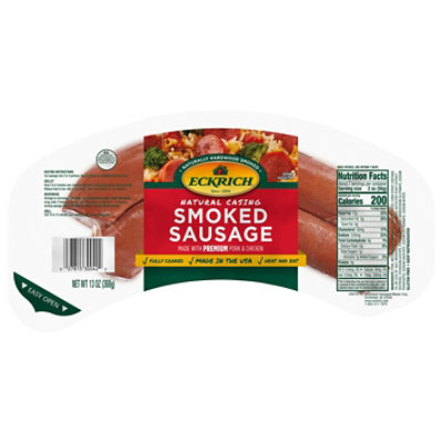 Eckrich Natural Casing Smoked Sausage - 13 Oz - Image 2