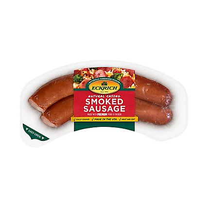 Eckrich Natural Casing Smoked Sausage - 13 Oz - Image 2