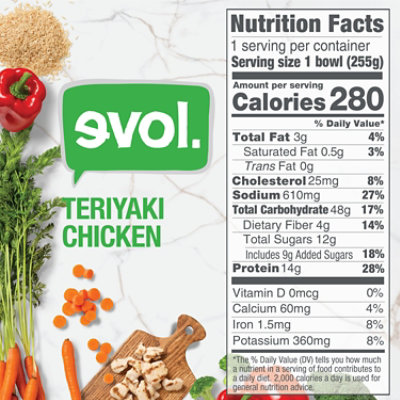 Evol Bowl Teriyaki Chicken - 9 Oz - Image 3