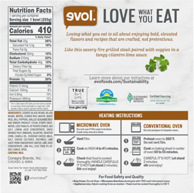 Evol Gluten Free Fire Grilled Steak Frozen Bowl- 9 Oz - Image 5