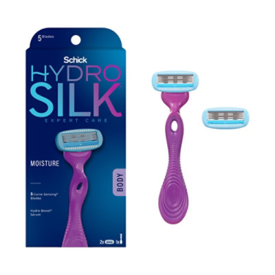 Schick Hydro Silk Razor for Women With 1 Razor Handle & 2 Razor