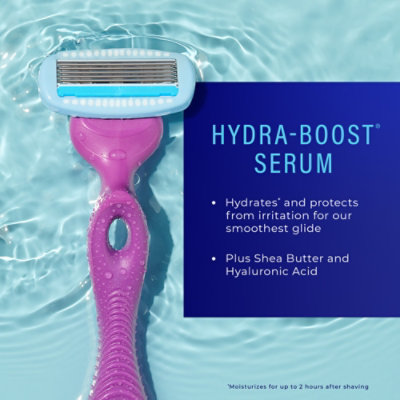 Schick Hydro Silk Razor for Women With 1 Razor Handle & 2 Razor Blade Refills - Each - Image 5