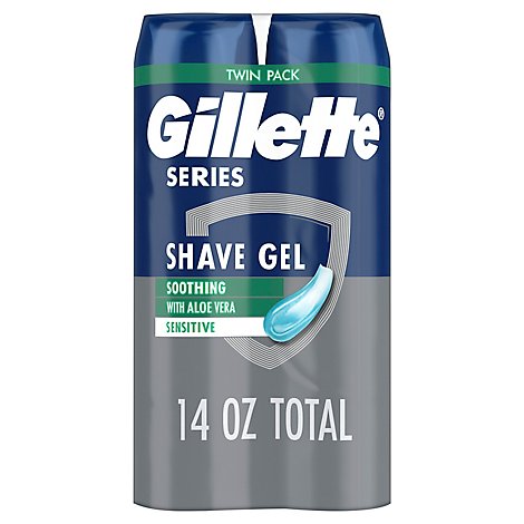Gillette TGS Series Shave Gel Sensitive Twin Pack - 14 Oz