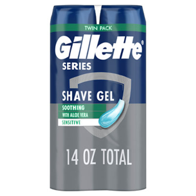 Gillette TGS Series Shave Gel Sensitive Twin Pack - 14 Oz