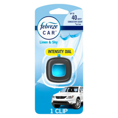 Febreze CAR Air Freshener Vent Clip Linen & Sky - 0.06 Fl. Oz.