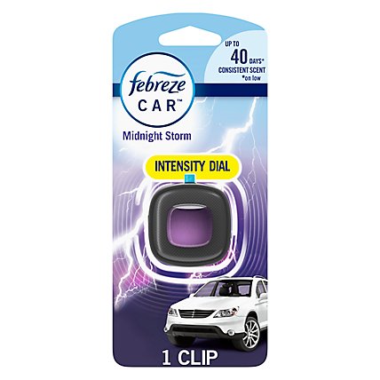 Febreze Vent Clip Midnight Storm Car Air Freshener - Each - Image 1