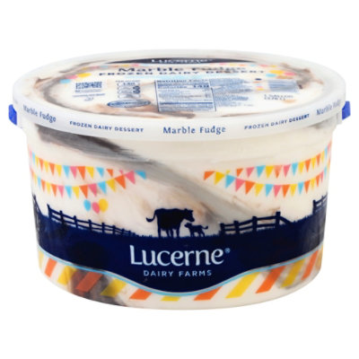 Lucerne Frozen Dairy Dessert Marble Fudge 1 Gallon - 3.78 Liter