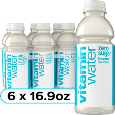 vitaminwater Zero Water Beverage Nutrient Enhanced Squeezed Lemonade - 6-16.9 Fl. Oz. - Image 1