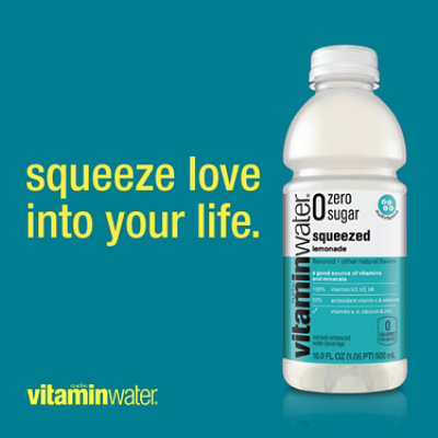 vitaminwater Zero Water Beverage Nutrient Enhanced Squeezed Lemonade - 6-16.9 Fl. Oz. - Image 3