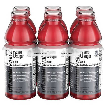 vitaminwater Zero Water Beverage Nutrient Enhanced Acai Blueberry Pomegranate - 6-16.9 Fl. Oz. - Image 3
