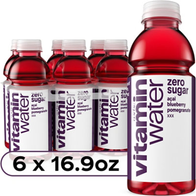 vitaminwater Zero Water Beverage Nutrient Enhanced Acai Blueberry Pomegranate - 6-16.9 Fl. Oz. - Image 1