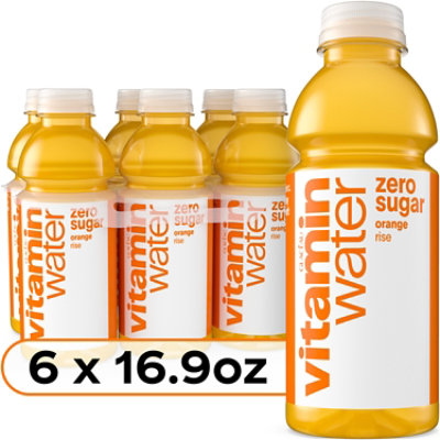 vitaminwater Zero Water Beverage Nutrient Enhanced Rise Orange - 6-16.9 Fl. Oz. - Image 1