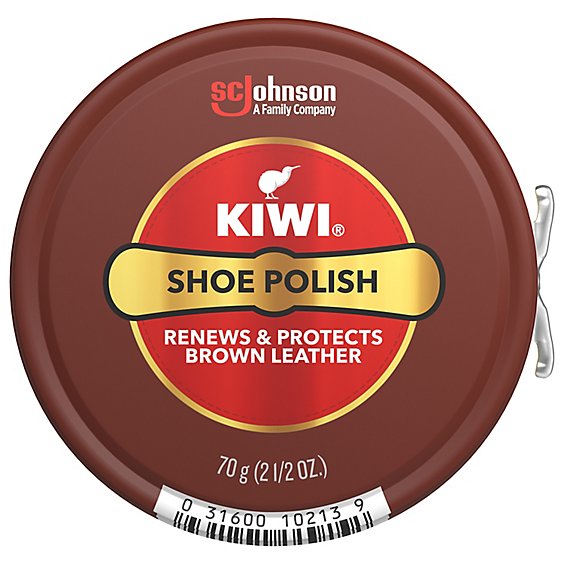 Kiwi Brown Giant Metal Tin Shoe Polish Paste - 2 Oz